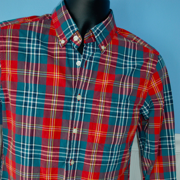 J. CREW PLAID BUTTON FRONT SHIRT SLIM FIT SMALL - Picture 5 of 7